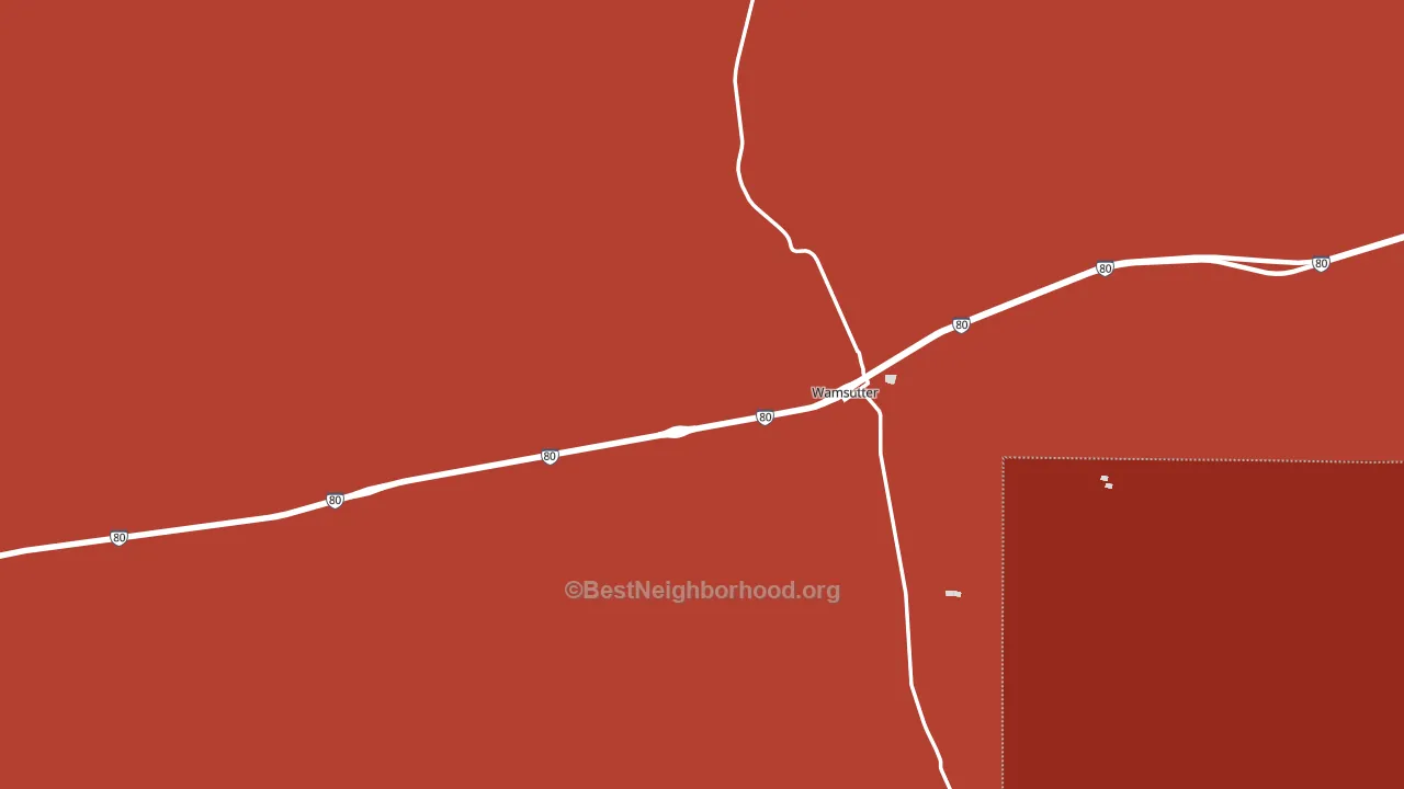 82336, WY block-group political-lean map
