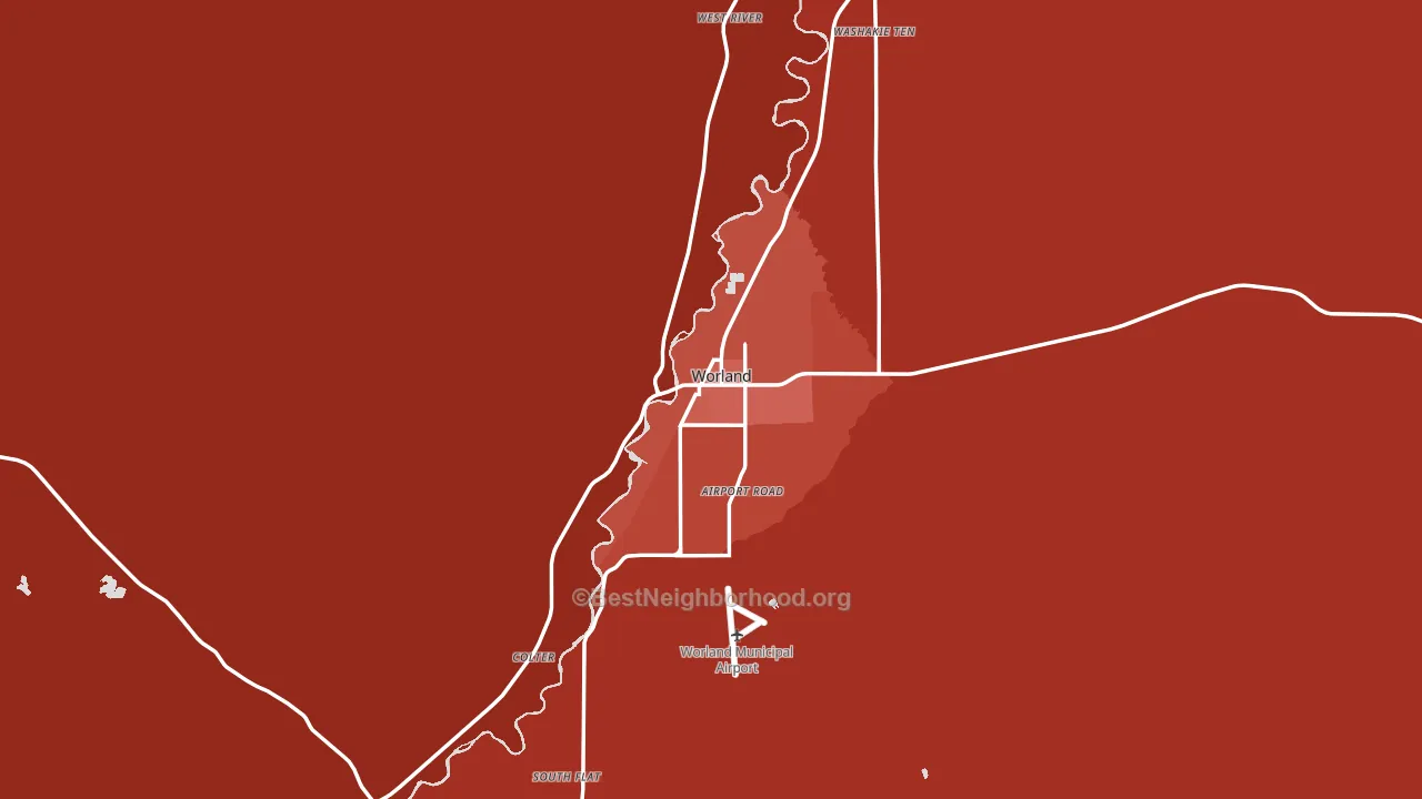 82401, WY block-group political-lean map