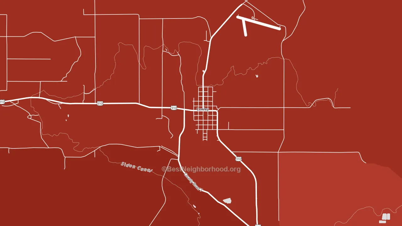 82420, WY block-group political-lean map
