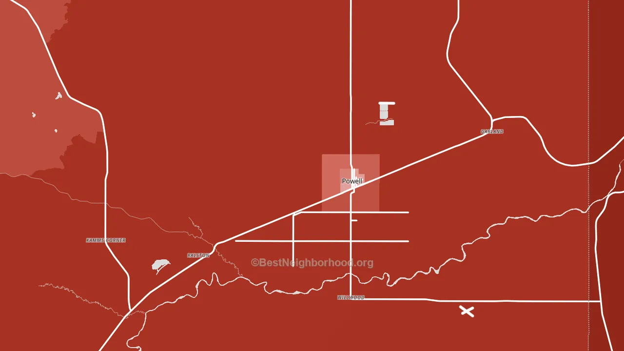 82435, WY block-group political-lean map