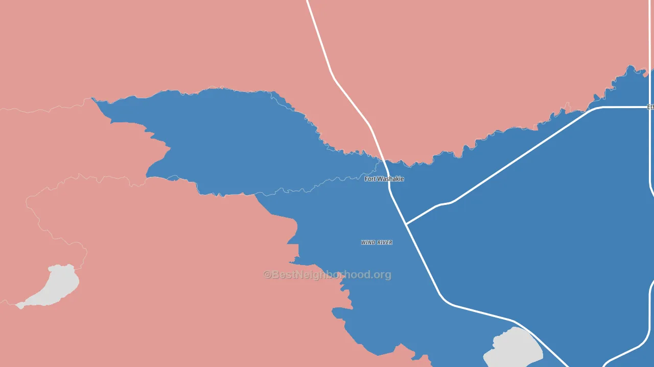 82514, WY block-group political-lean map
