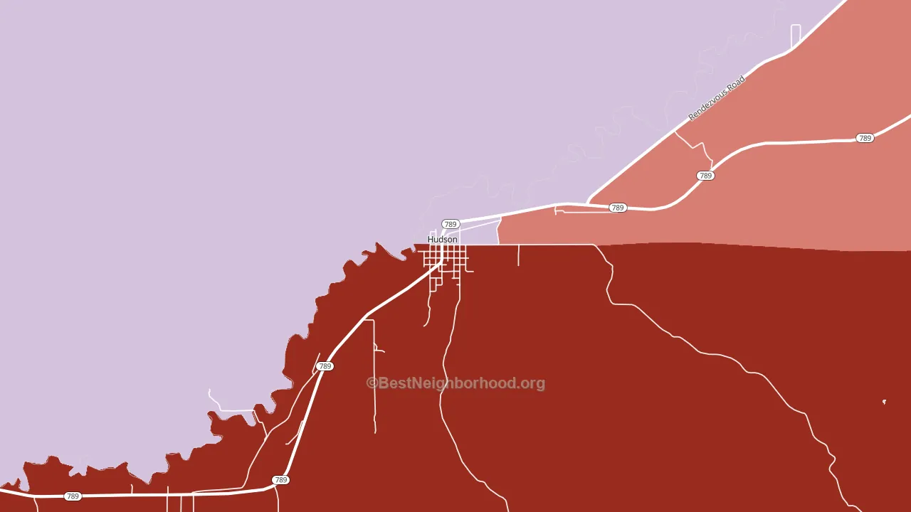82515, WY block-group political-lean map