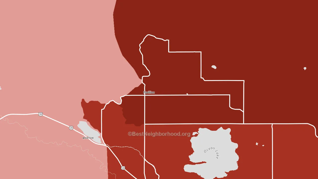 82523, WY block-group political-lean map