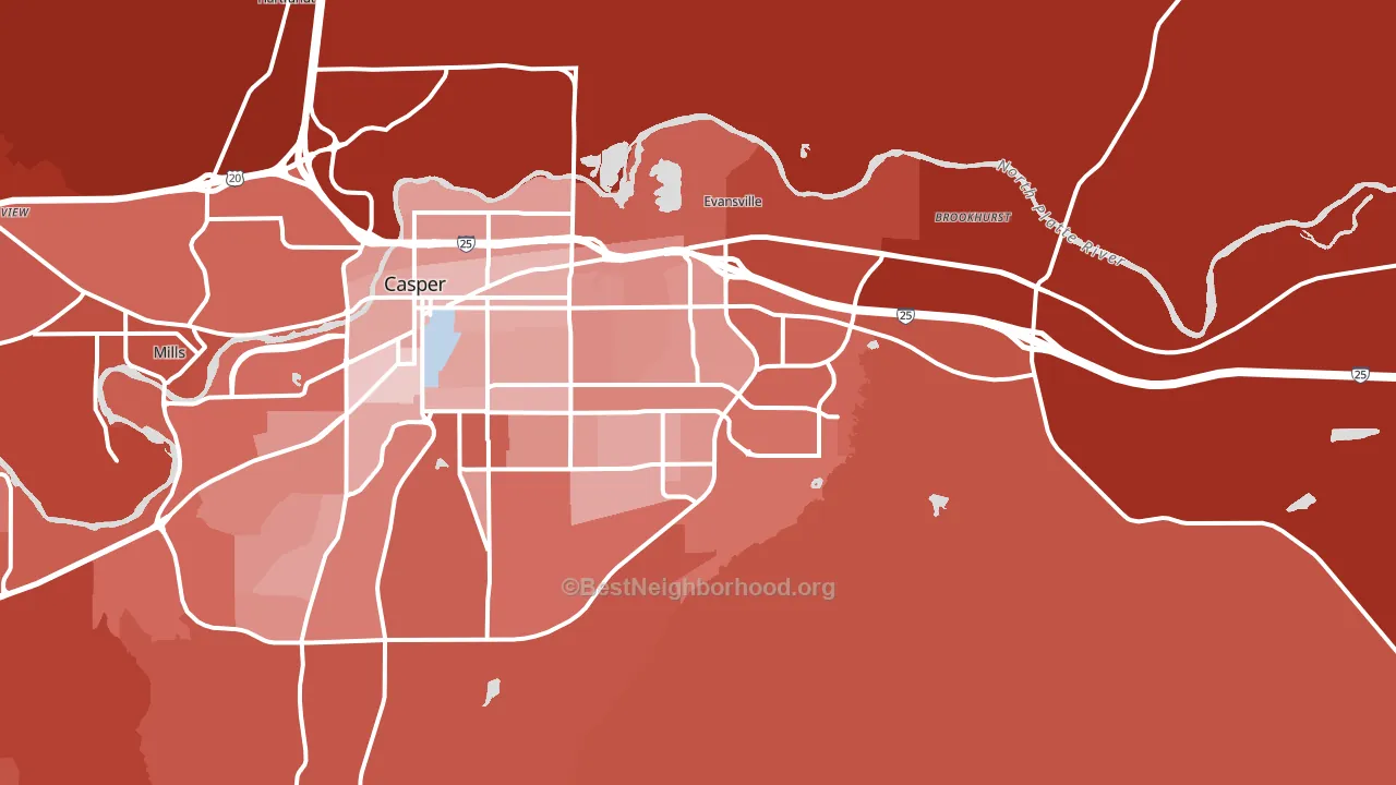 82609, WY block-group political-lean map