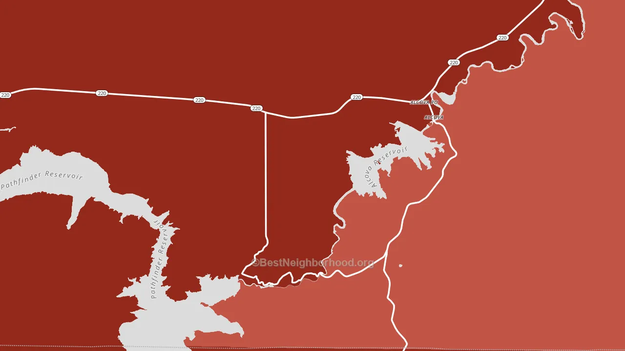 82620, WY block-group political-lean map