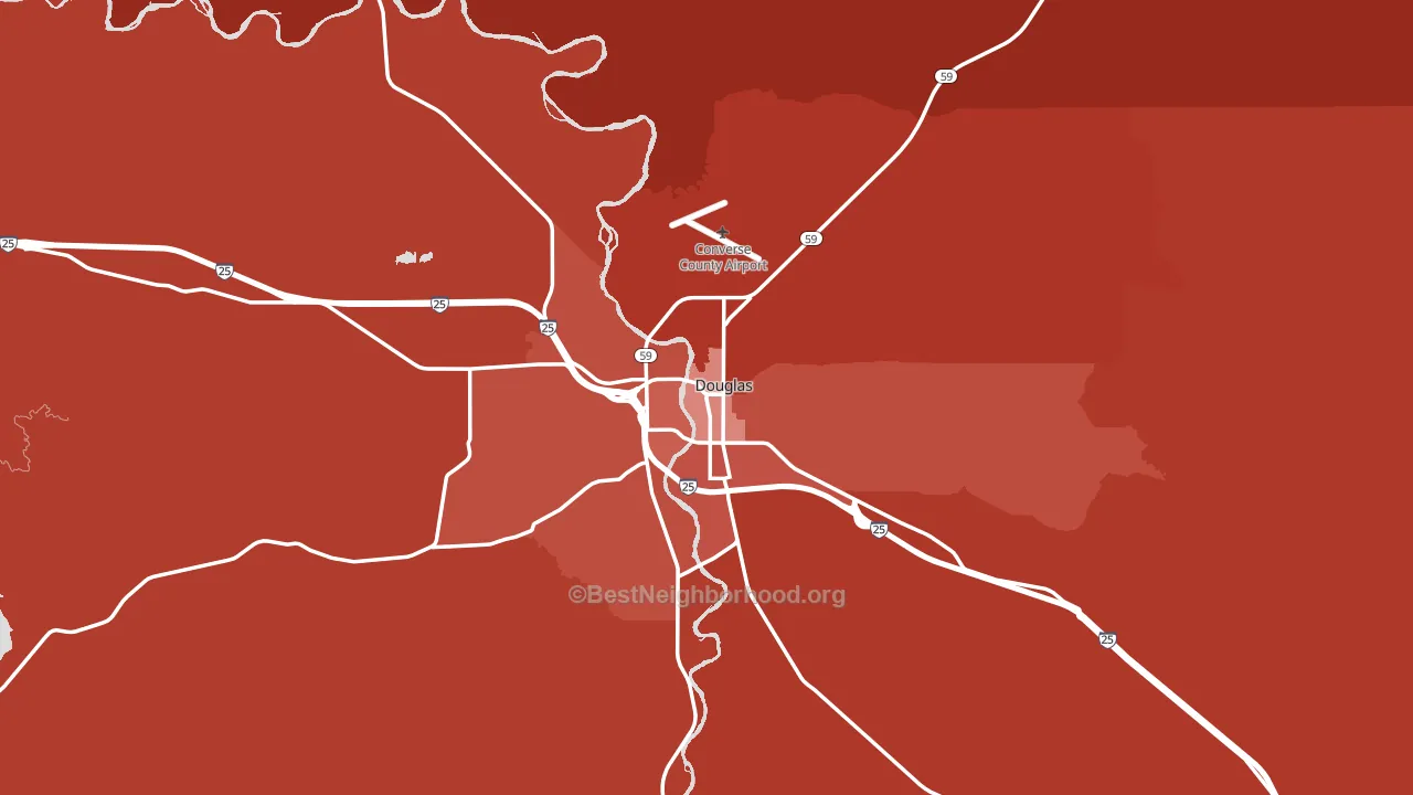 82633, WY block-group political-lean map