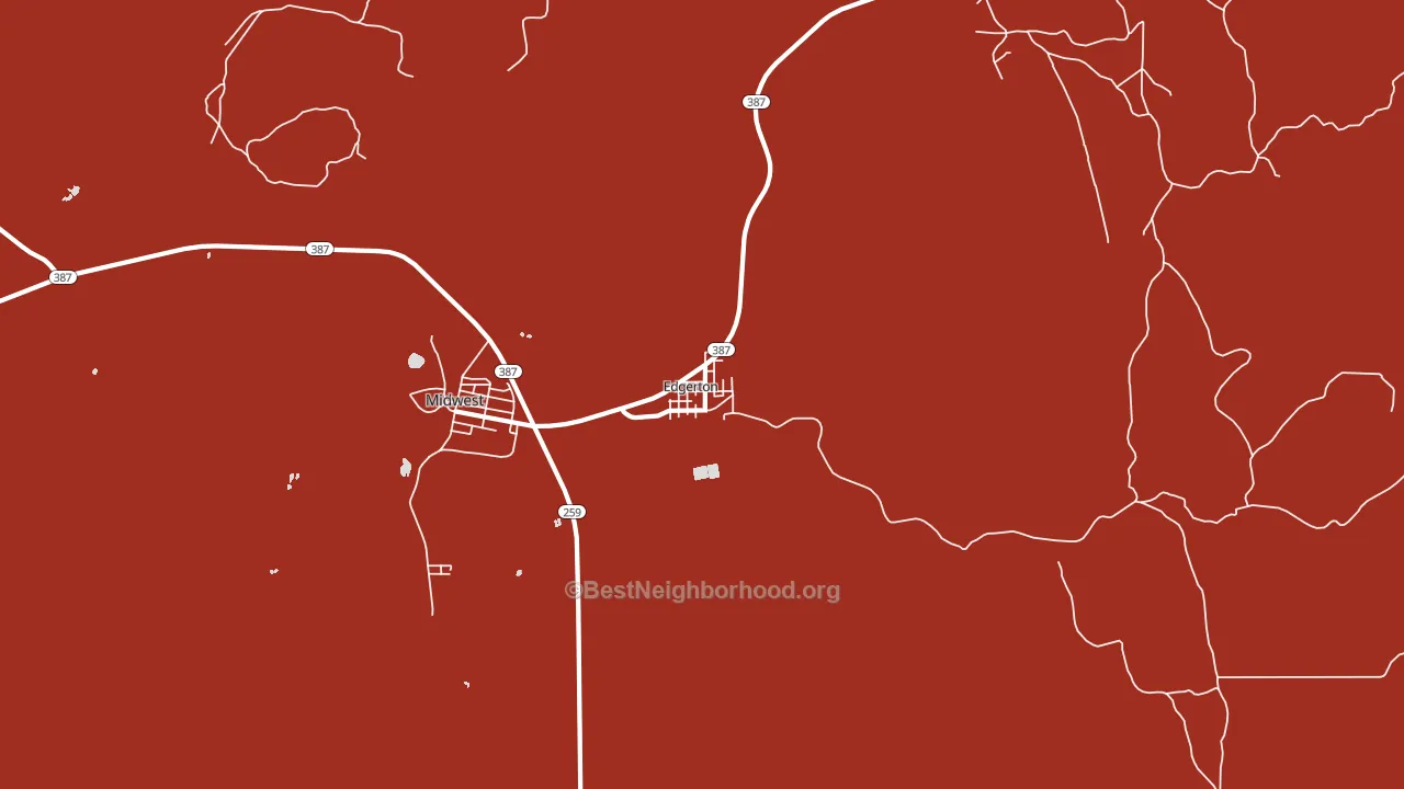 82635, WY block-group political-lean map