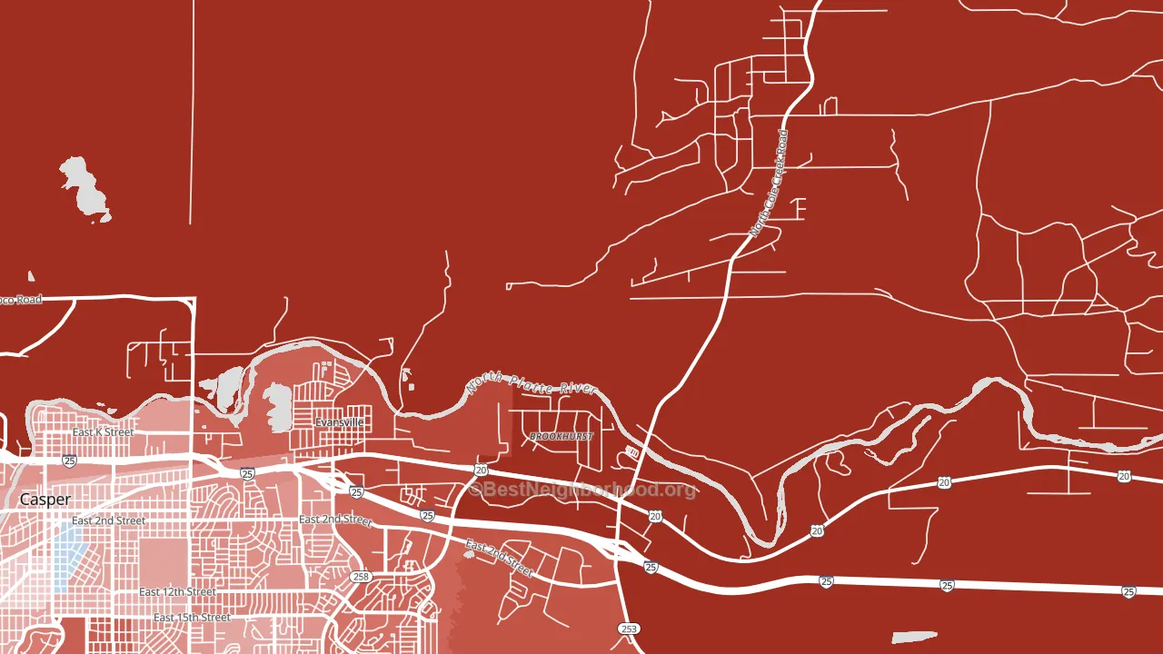 82636, WY block-group political-lean map