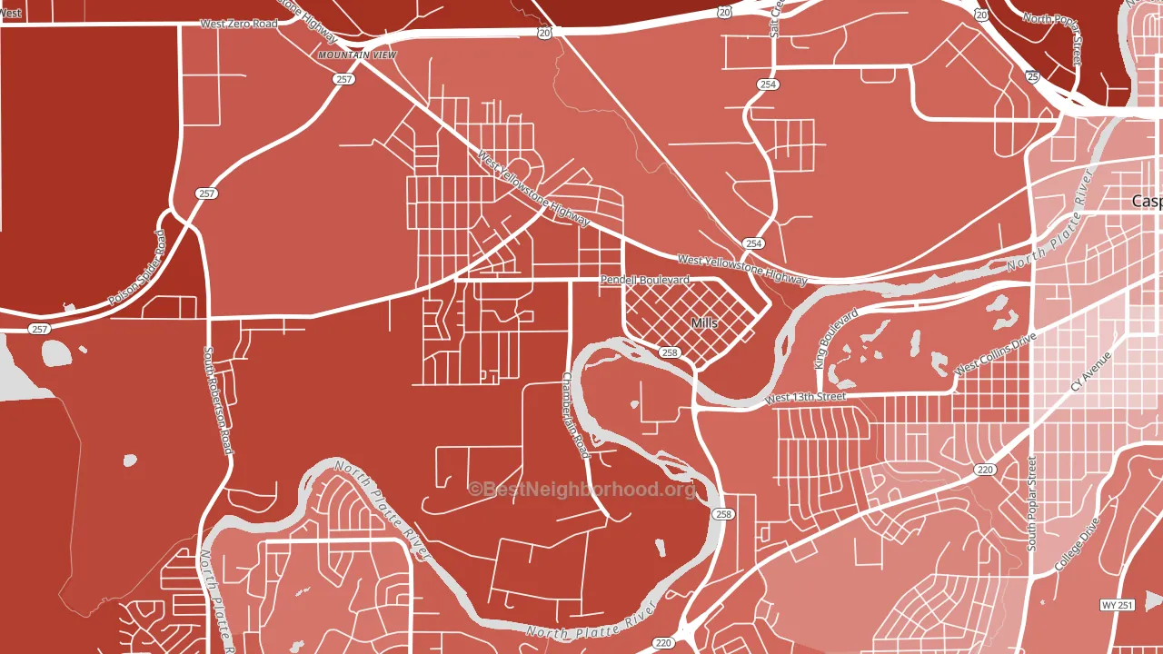 82644, WY block-group political-lean map