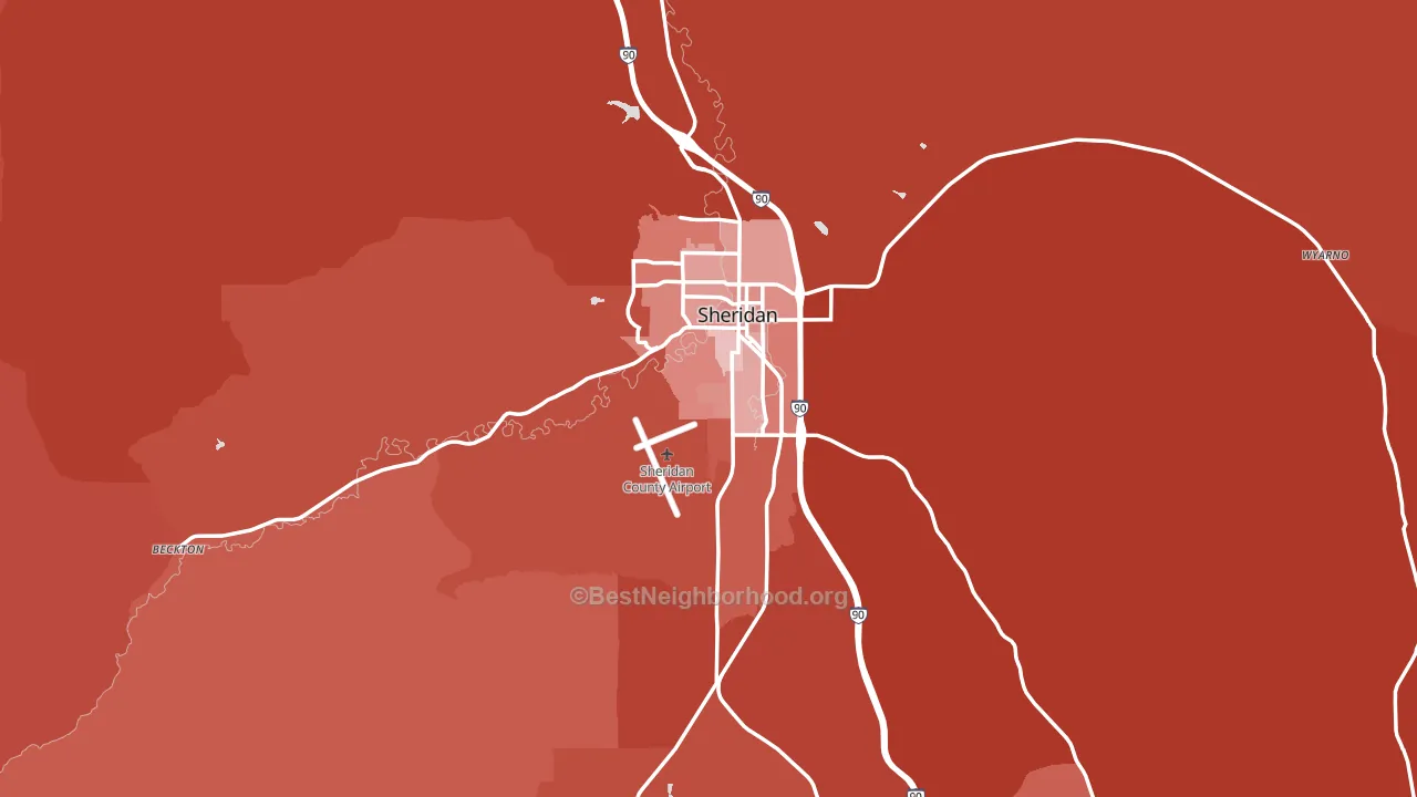 82801, WY block-group political-lean map