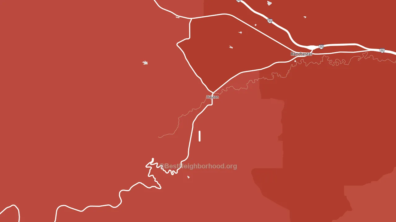 82836, WY block-group political-lean map