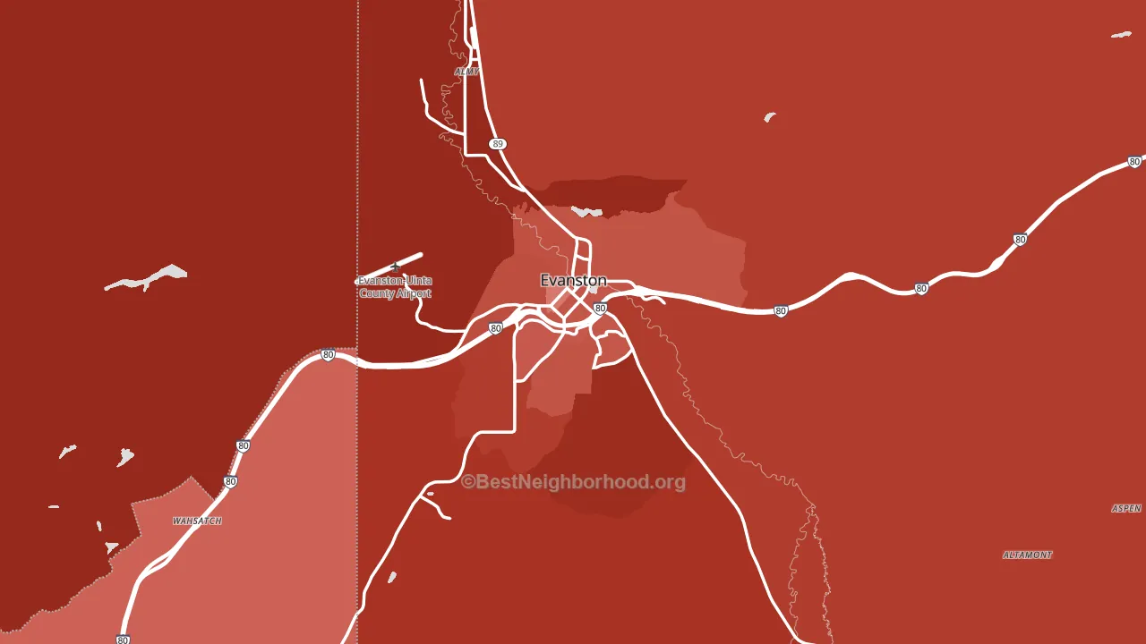 82930, WY block-group political-lean map