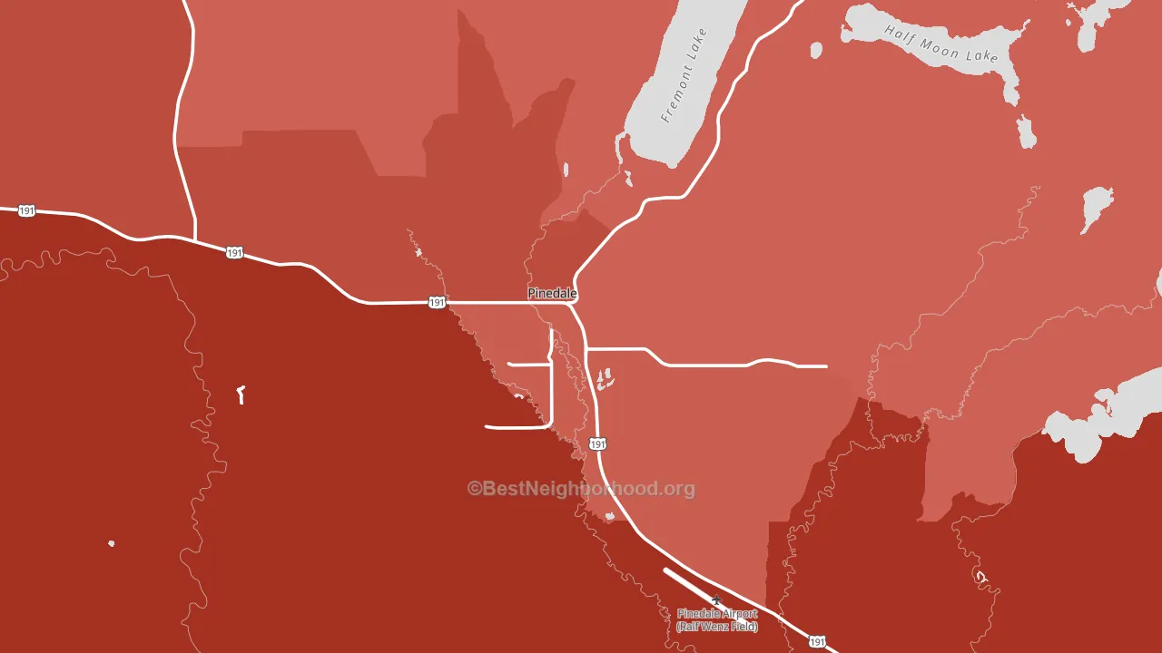 82941, WY block-group political-lean map