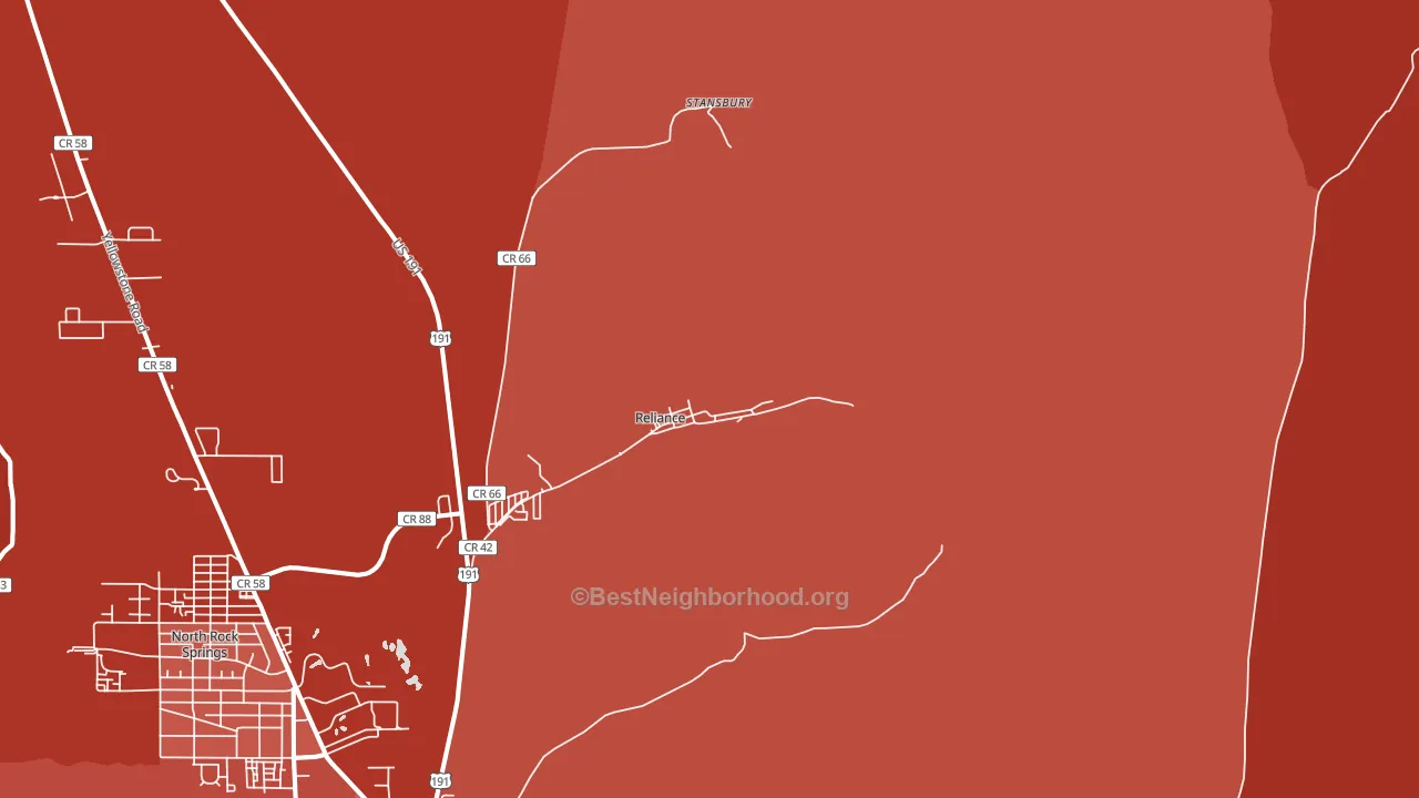 82943, WY block-group political-lean map