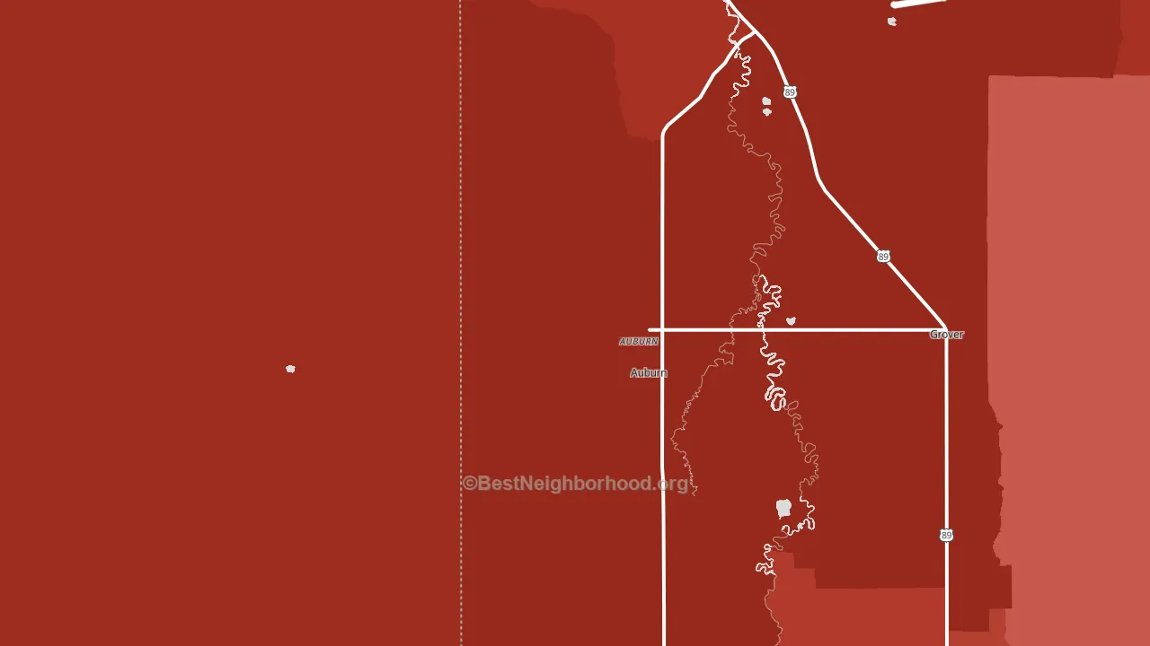 83111, WY block-group political-lean map