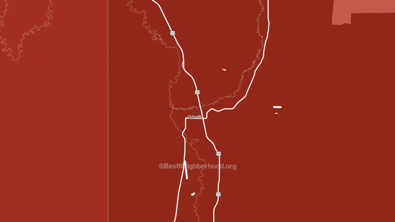 83114, WY block-group political-lean map