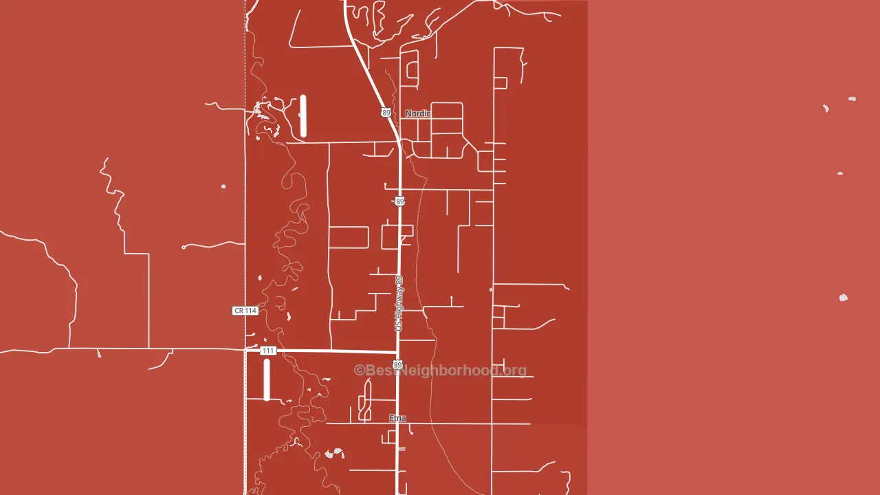 83118, WY block-group political-lean map