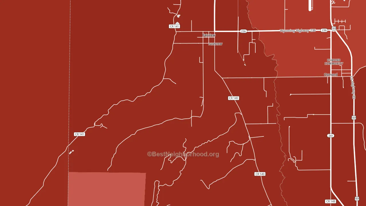 83119, WY block-group political-lean map