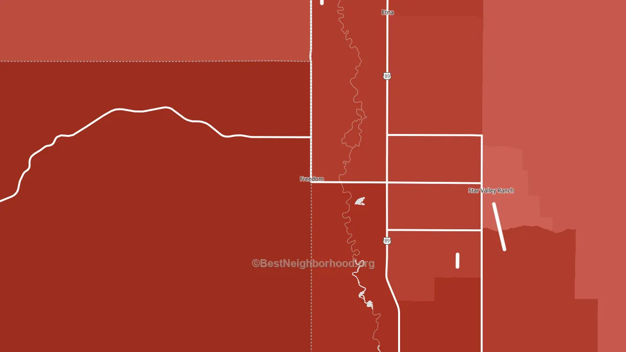 83120, WY block-group political-lean map