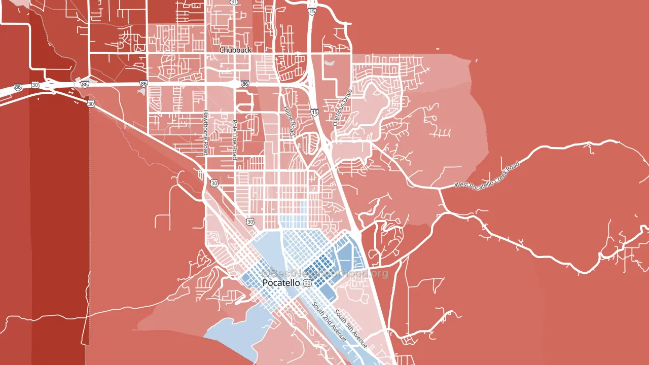 83201, ID block-group political-lean map