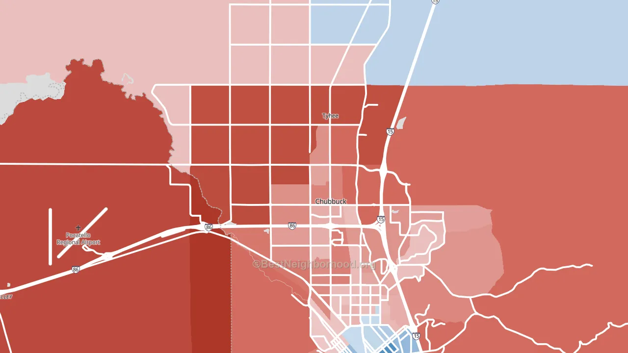 83202, ID block-group political-lean map