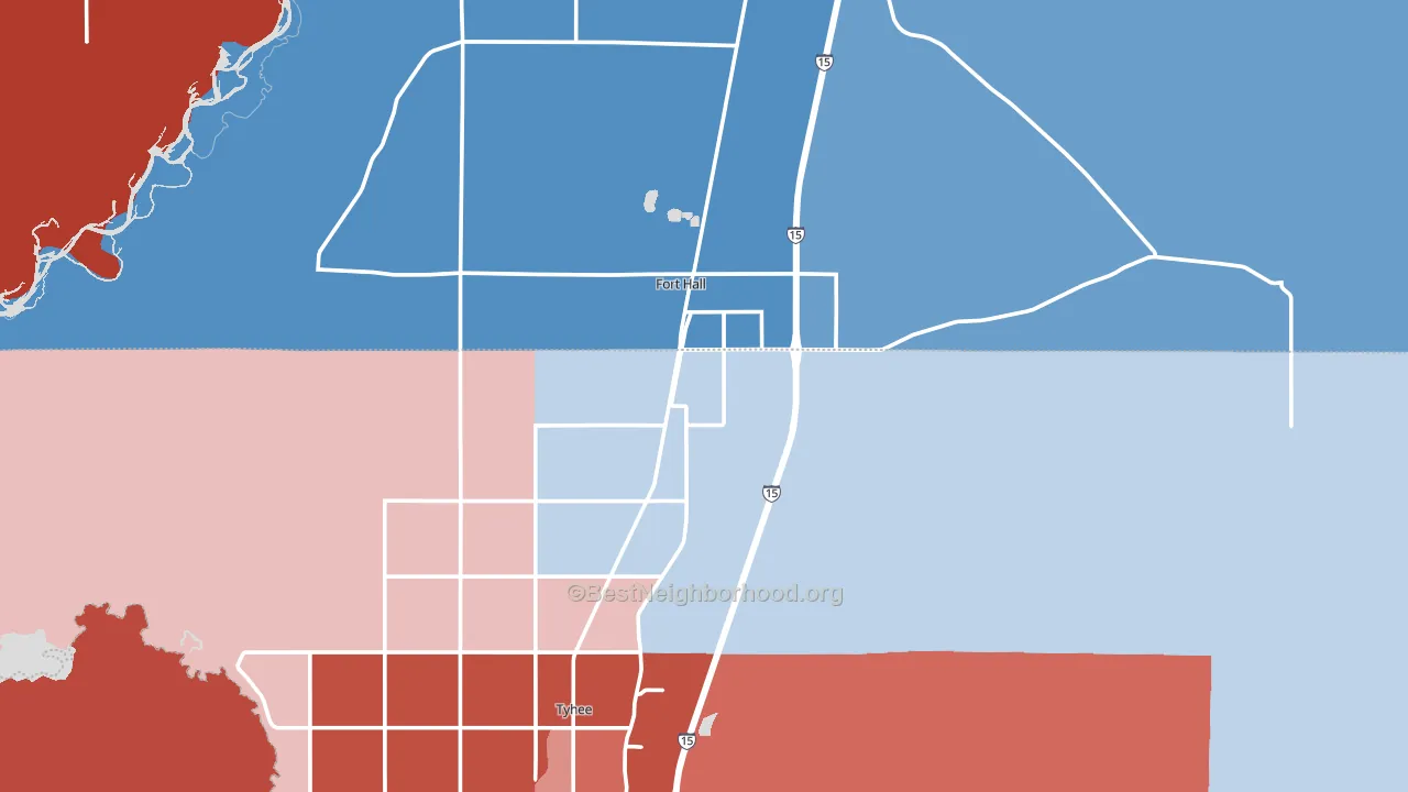 83203, ID block-group political-lean map