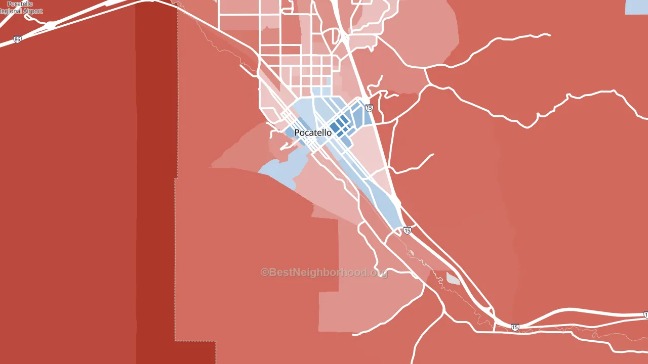 83204, ID block-group political-lean map
