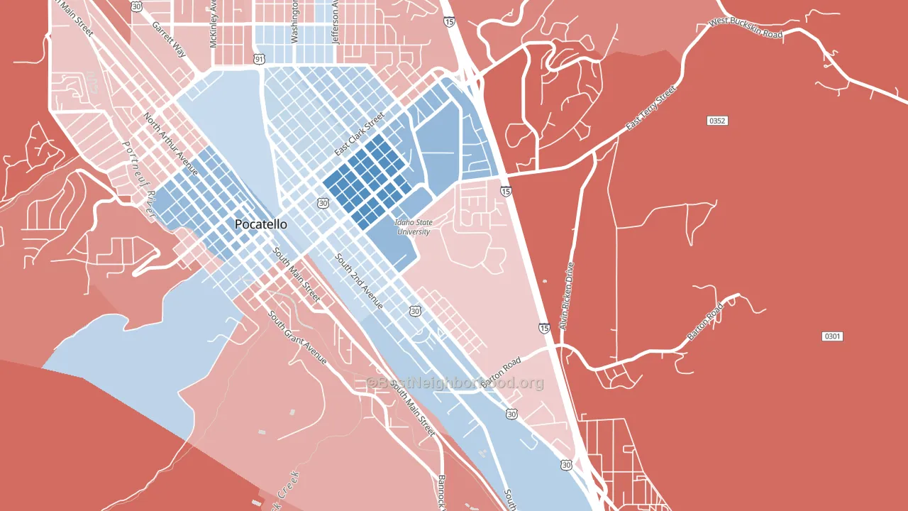 83209, ID block-group political-lean map