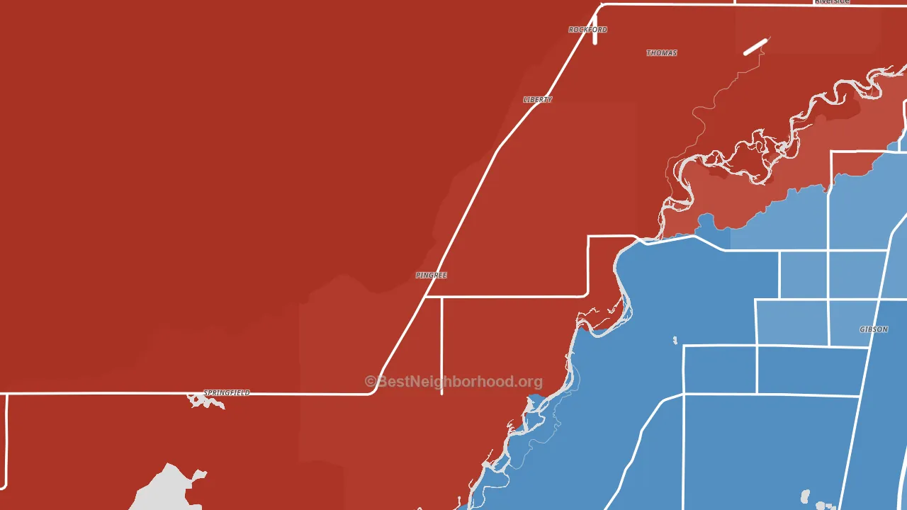 83262, ID block-group political-lean map