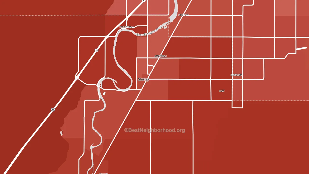 83274, ID block-group political-lean map