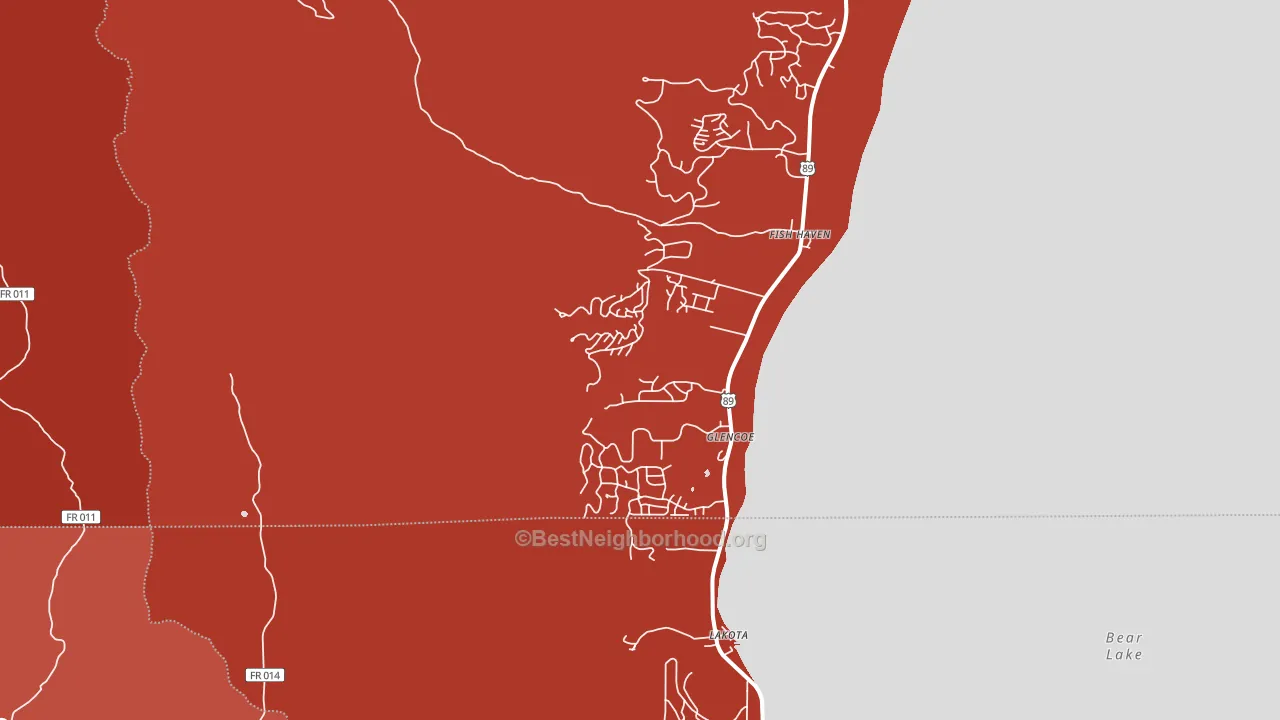 83287, ID block-group political-lean map