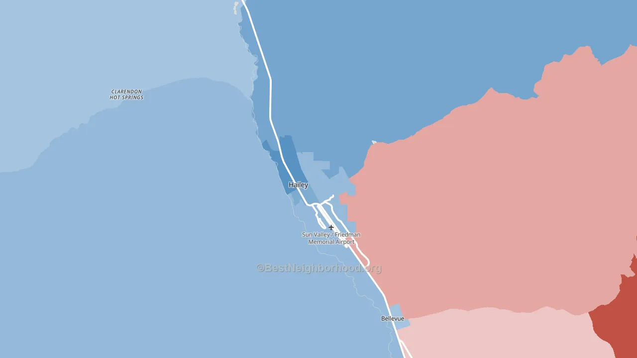 83333, ID block-group political-lean map