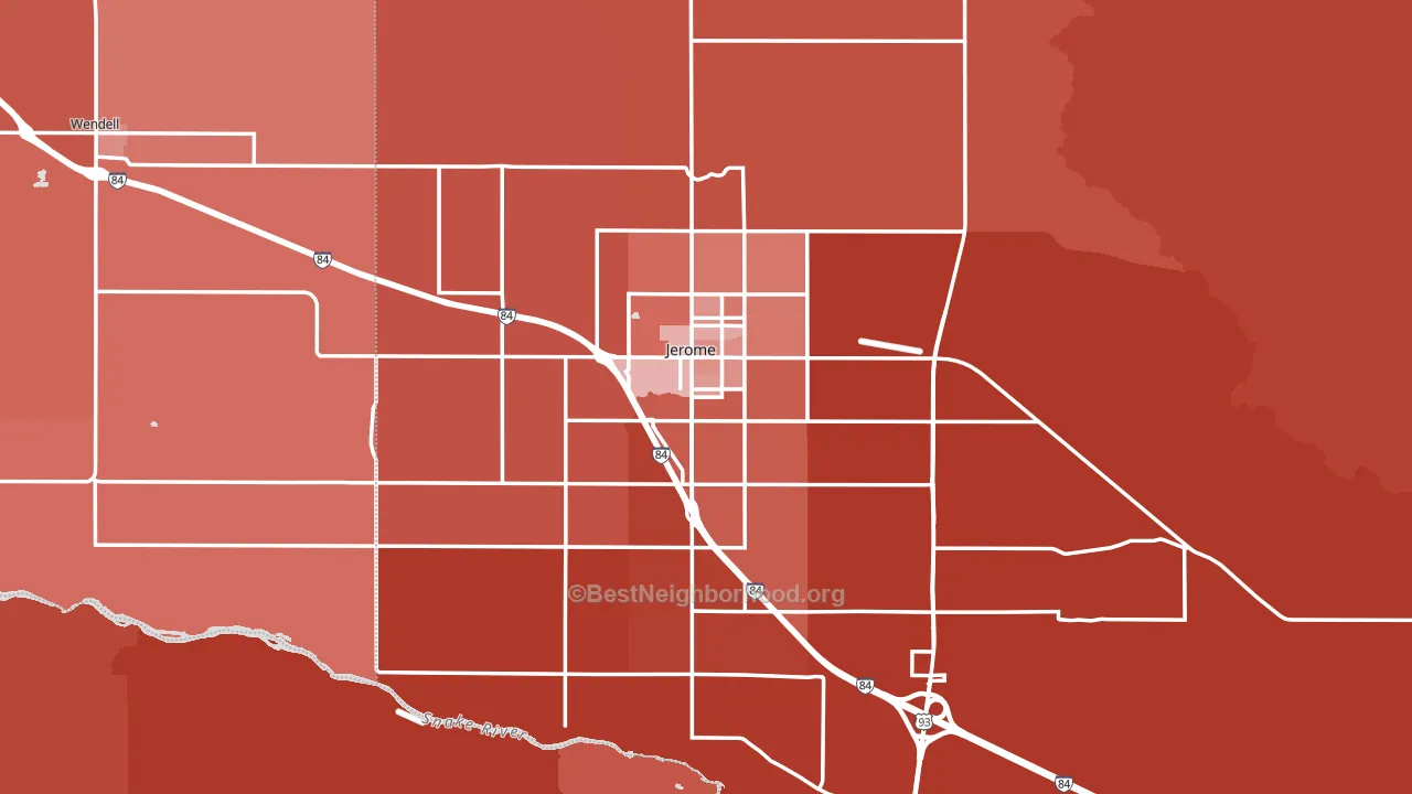 83338, ID block-group political-lean map