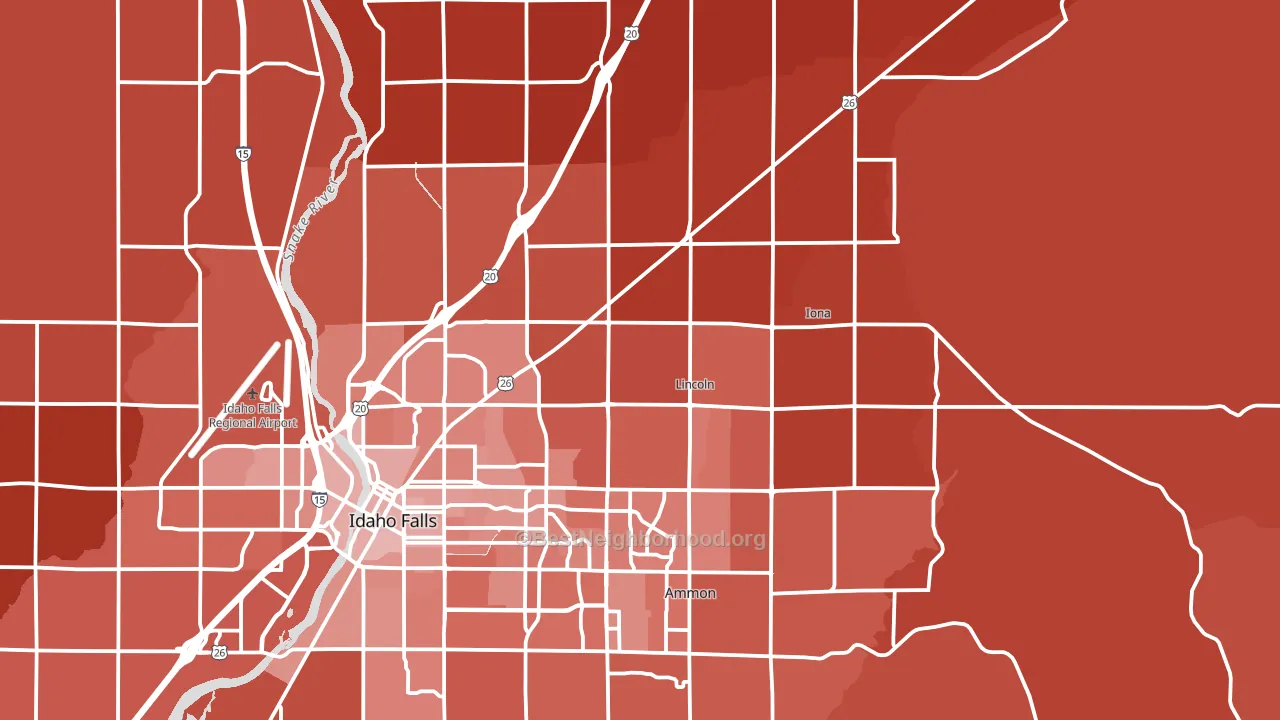 83401, ID block-group political-lean map