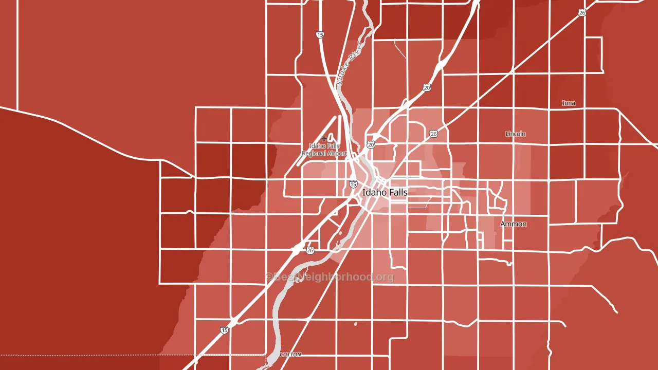 83402, ID block-group political-lean map