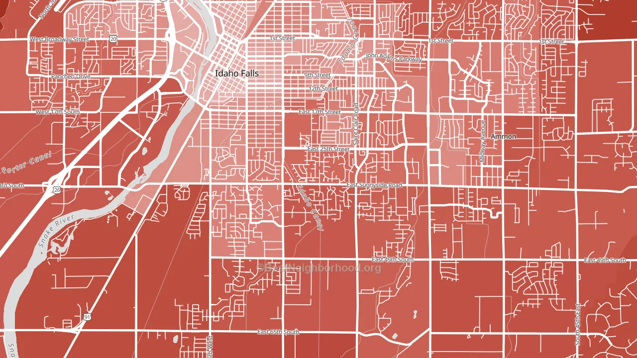 83404, ID block-group political-lean map