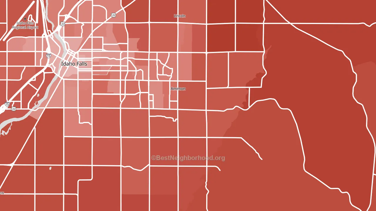83406, ID block-group political-lean map
