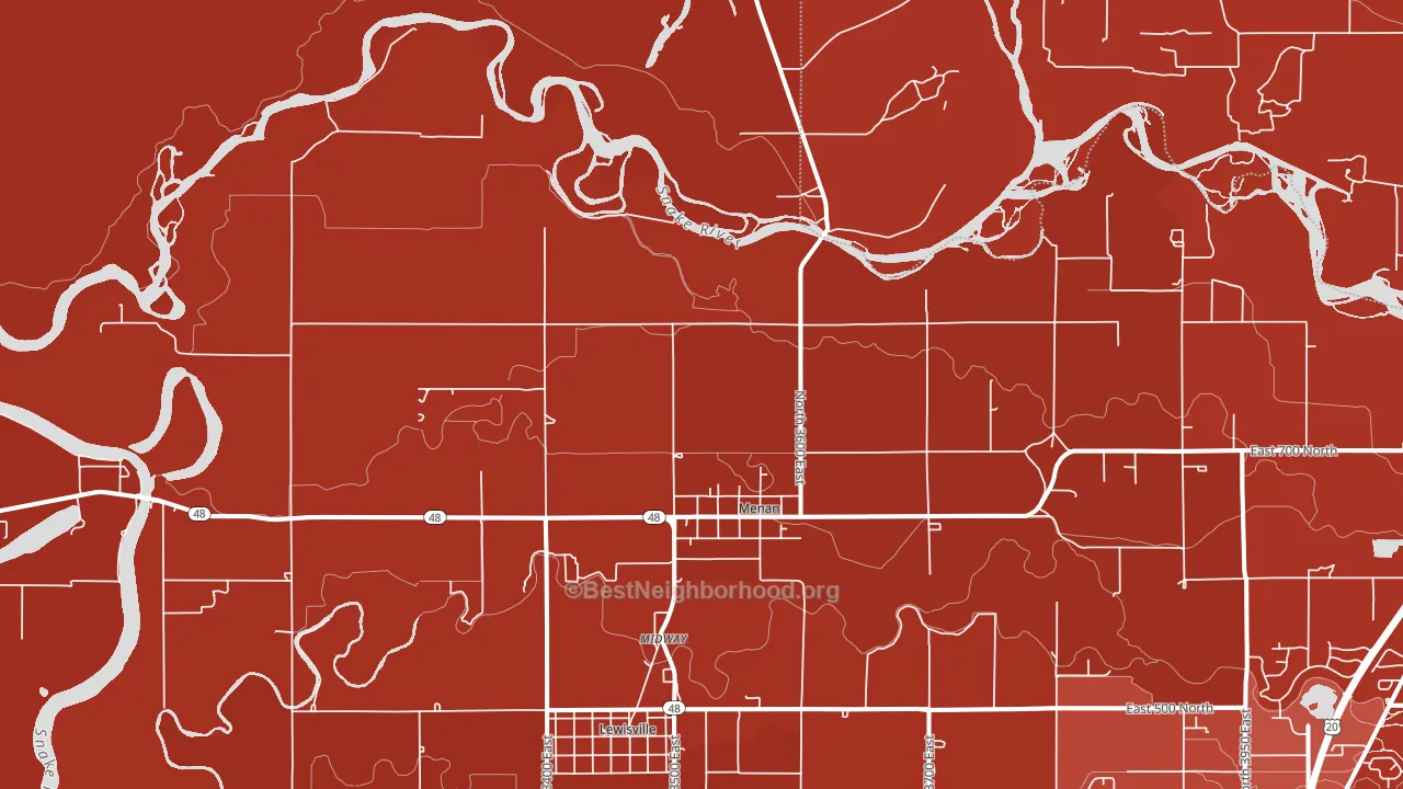 83434, ID block-group political-lean map