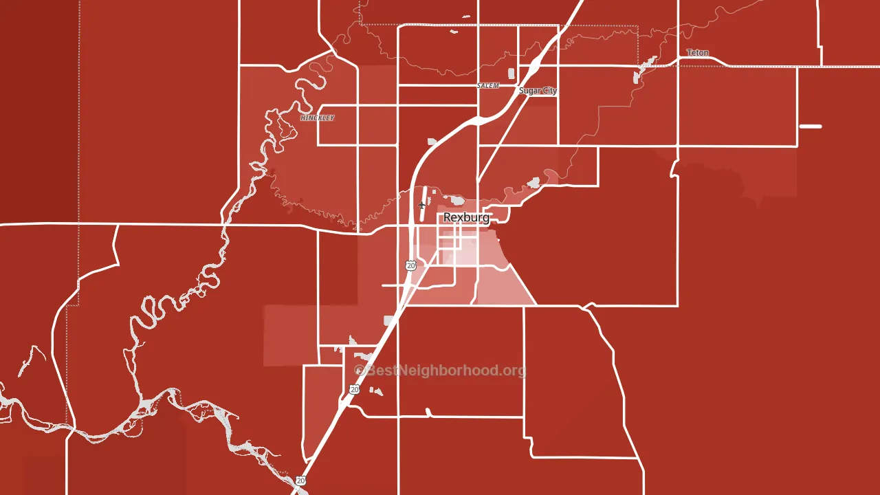 83440, ID block-group political-lean map