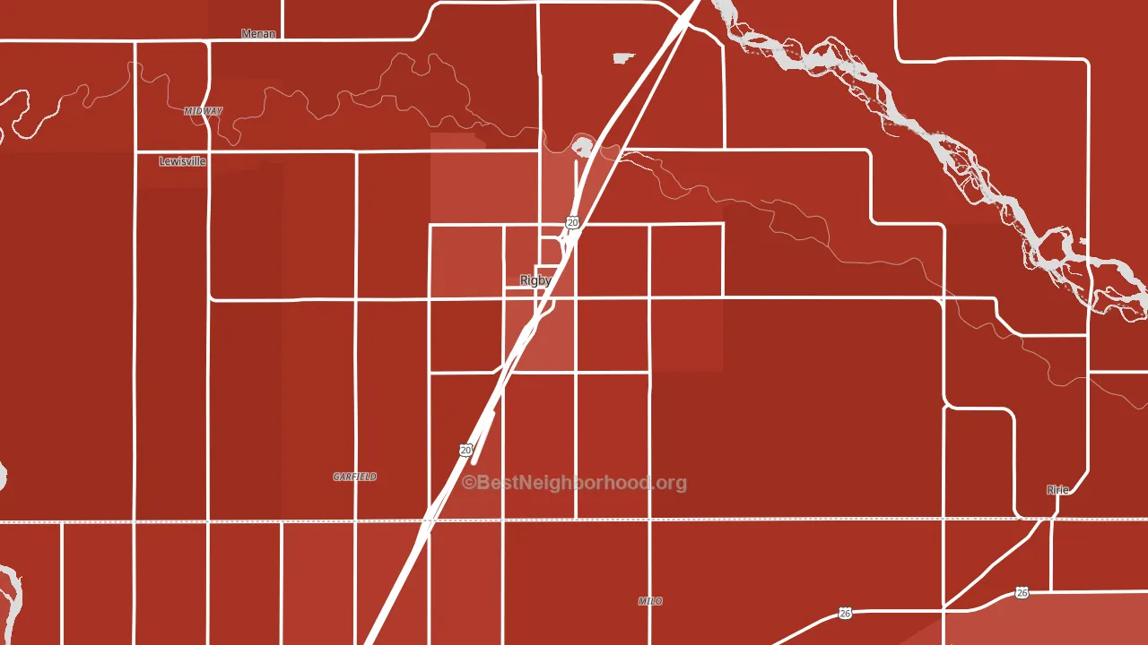 83442, ID block-group political-lean map