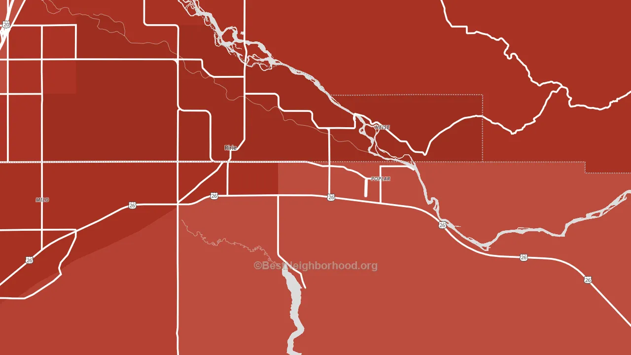 83443, ID block-group political-lean map