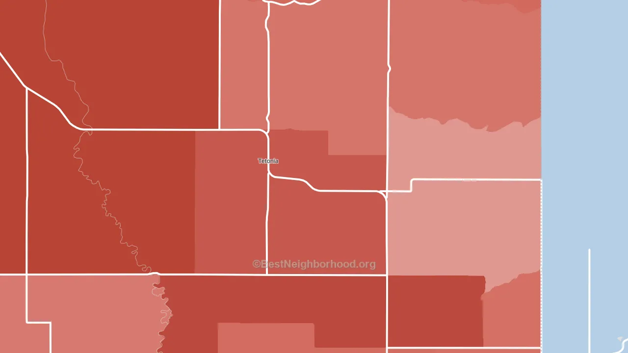 83452, ID block-group political-lean map