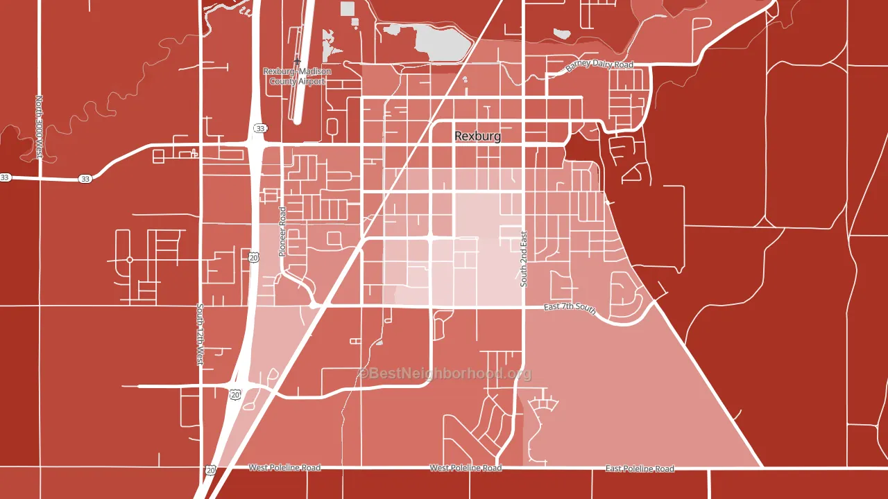 83460, ID block-group political-lean map