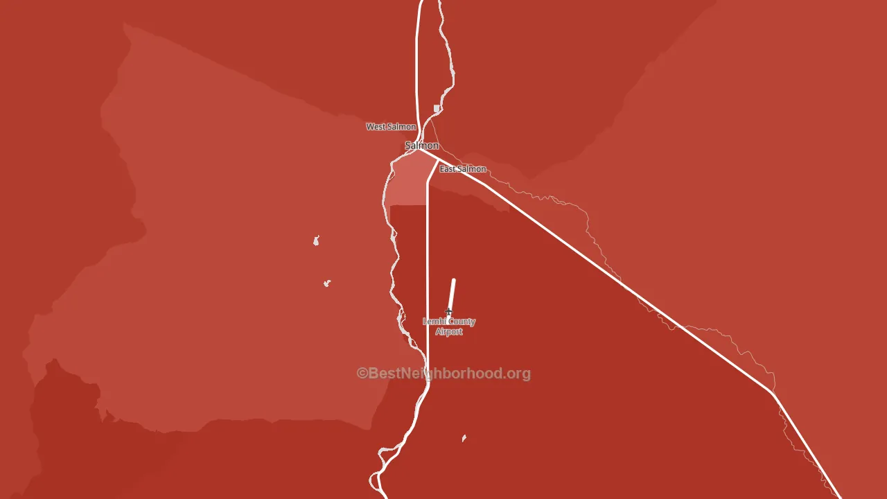 83467, ID block-group political-lean map