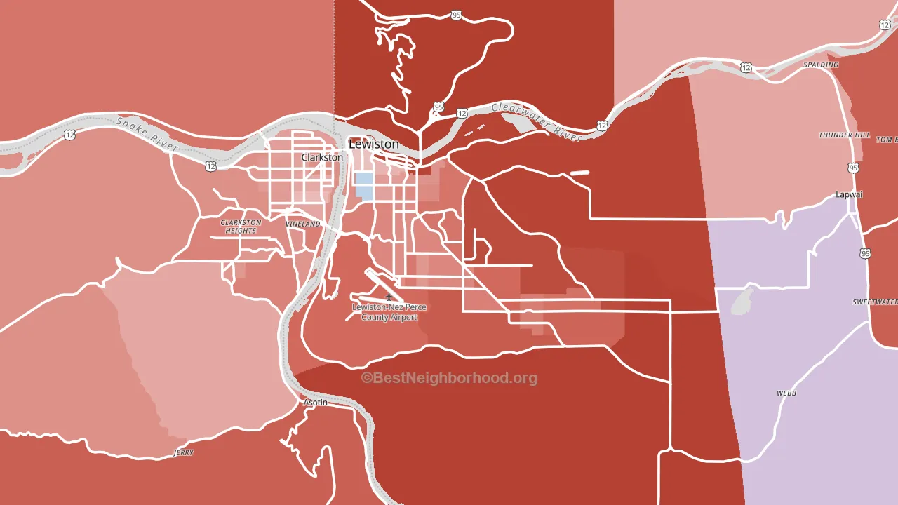 83501, ID block-group political-lean map