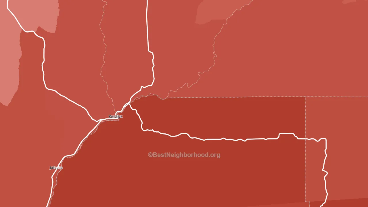 83537, ID block-group political-lean map