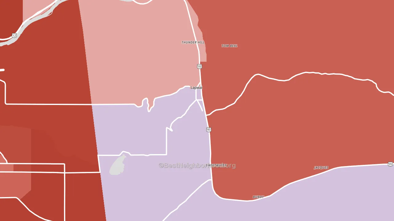 83540, ID block-group political-lean map