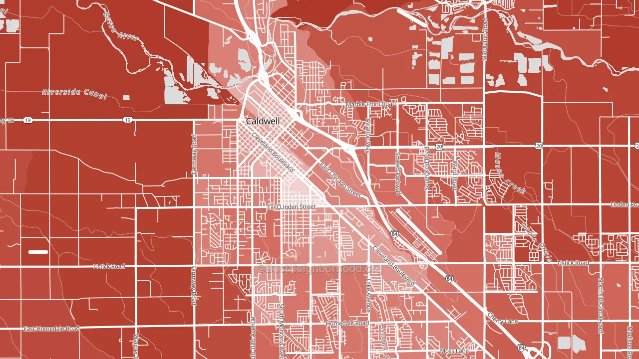 83605, ID block-group political-lean map
