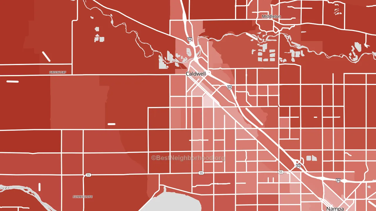 83607, ID block-group political-lean map