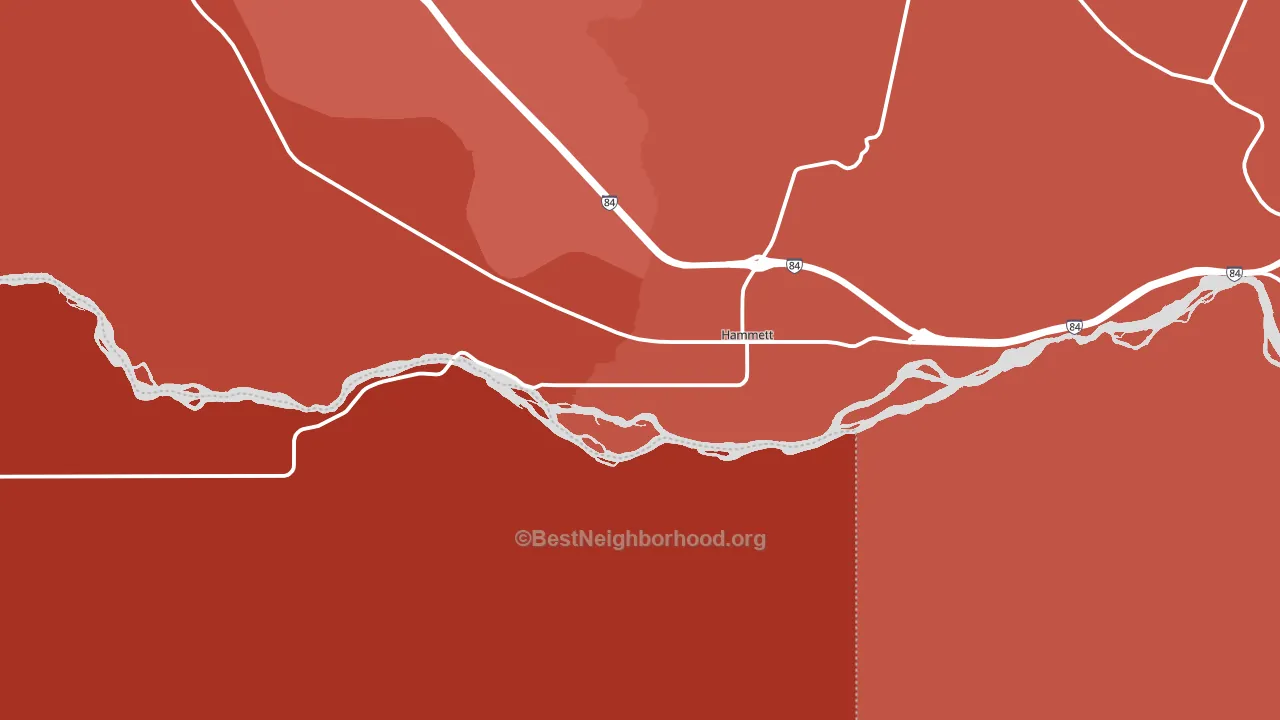 83627, ID block-group political-lean map